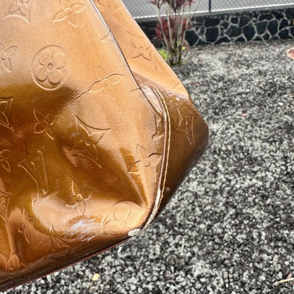 Louis Vuitton Vernis Reade Tote Hand Bag Bronze Monogram Patent Leather - Picture 12 of 17